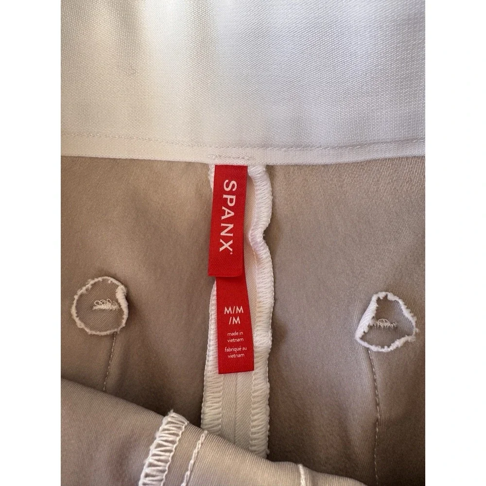Spanx The Perfect Pant Women Size Medium White Excellent Kick Flare Stretch